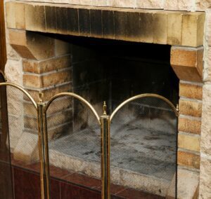 unclean fireplace